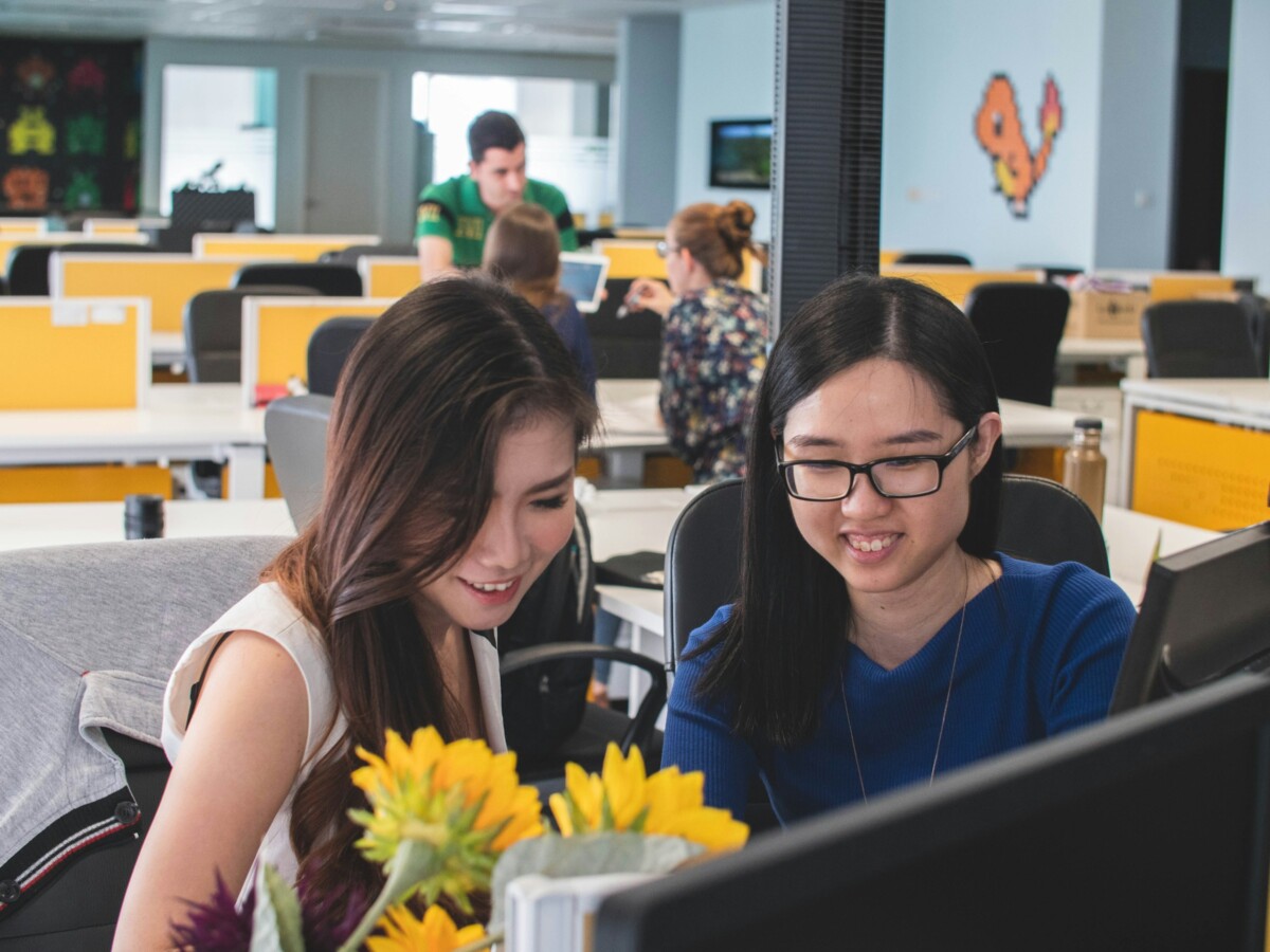two women working in the office