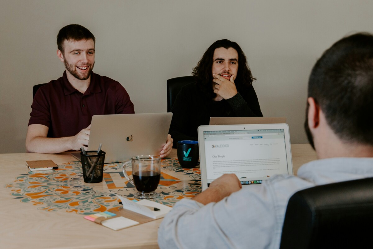 people happy working in the office