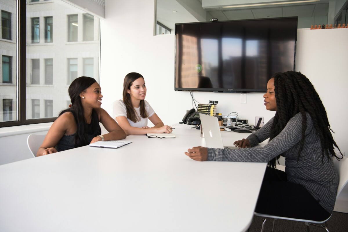 HR and employee meeting