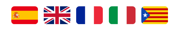 Catalan, Spanish, Italian, French, English
